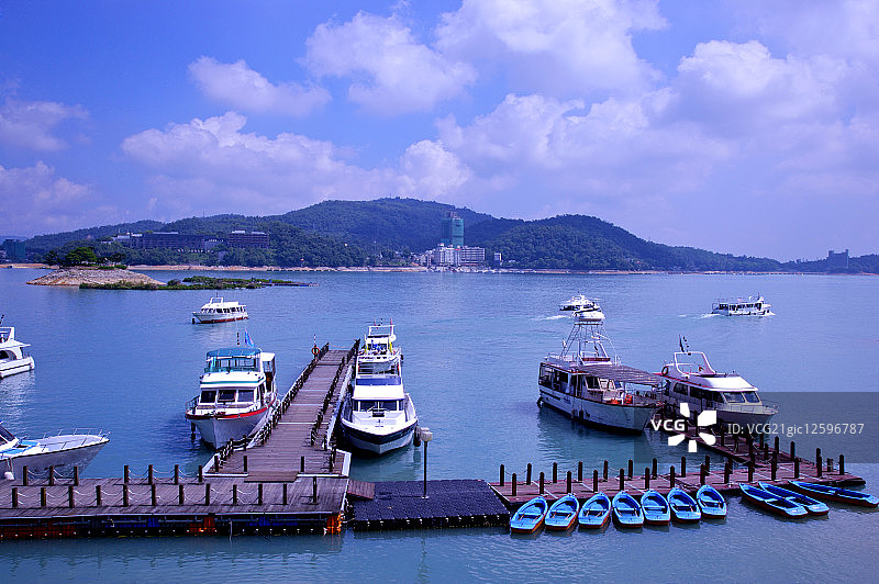 亚洲,台湾,南投,日月潭图片素材