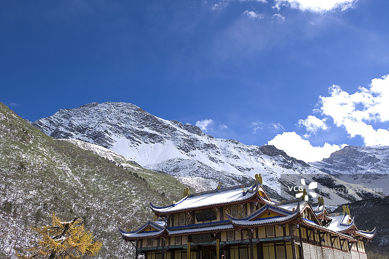 中国,四川省,阿坝藏族羌族自治州,阿坝州,松潘县,黄龙,黄龙寺图片素材