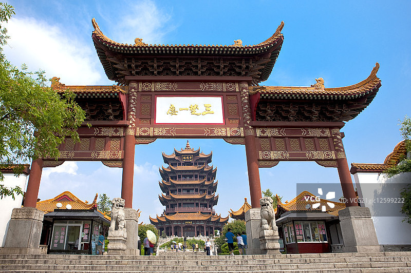 中国,湖北省,武汉,武昌,黄鹤楼图片素材