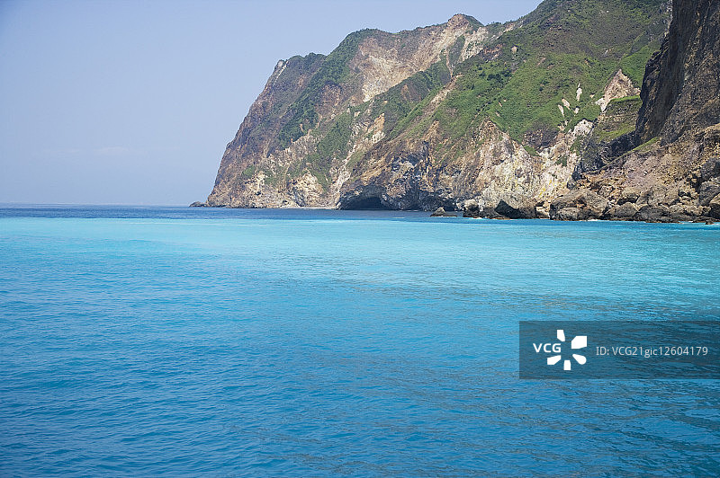 台湾,宜兰,龟山岛,龟岛磺烟图片素材