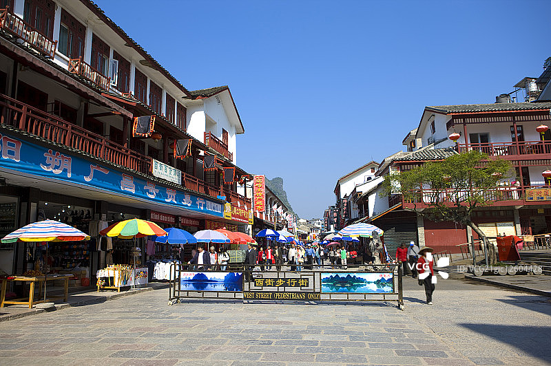 中国,广西壮族自治区,阳朔,西街图片素材
