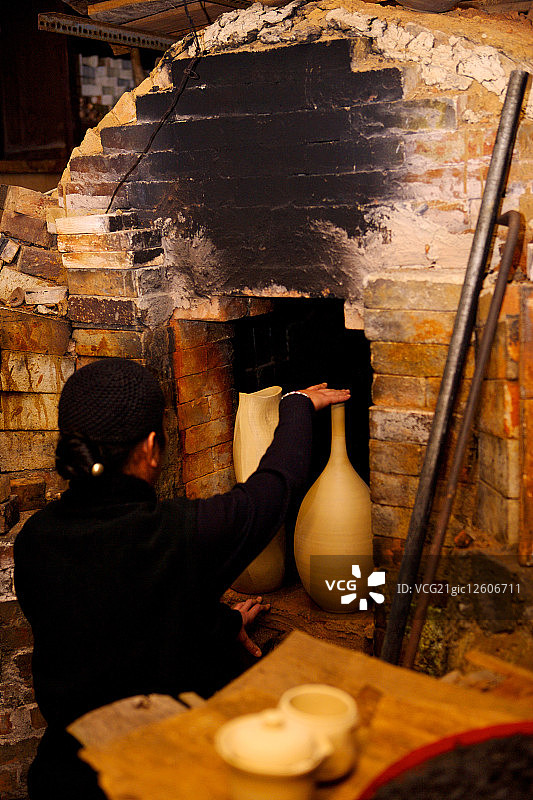 入窑,陶器,容器,壶,图片素材