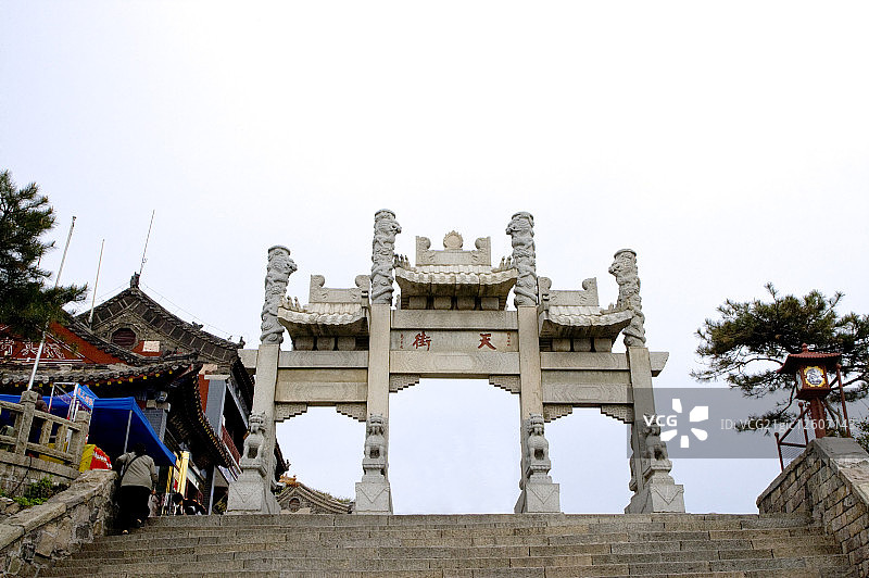 中国,山东省,泰安市,泰山,天街,世界遗产,世界文化遗产,世界自然遗产,图片素材