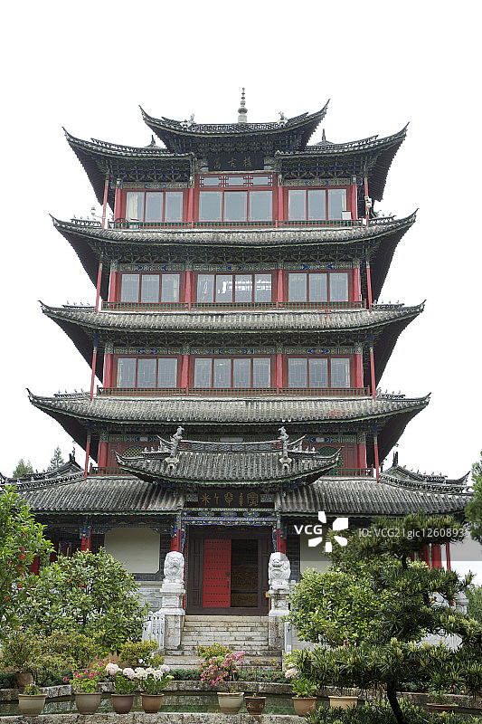 中国,云南省,丽江,万古楼图片素材