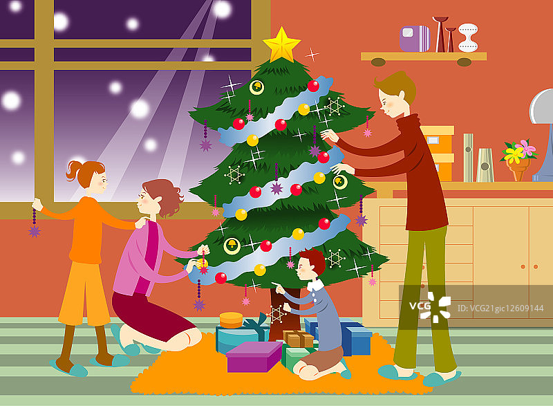 插画,二代家庭,图片素材