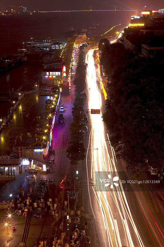 中国,湖北省,武汉,武昌,夜景图片素材