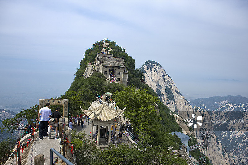 亚洲,中国,陜西,华阴,华山,北峰,北峰顶图片素材
