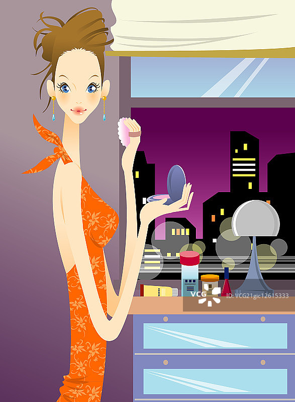 插画,只有女人,图片素材