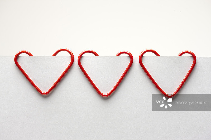 纸,心型,回形针图片素材