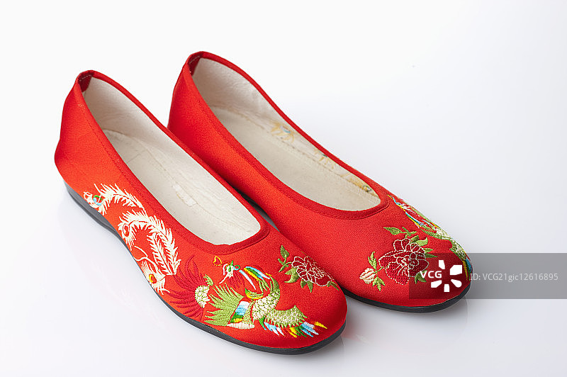 绣花鞋,图片素材