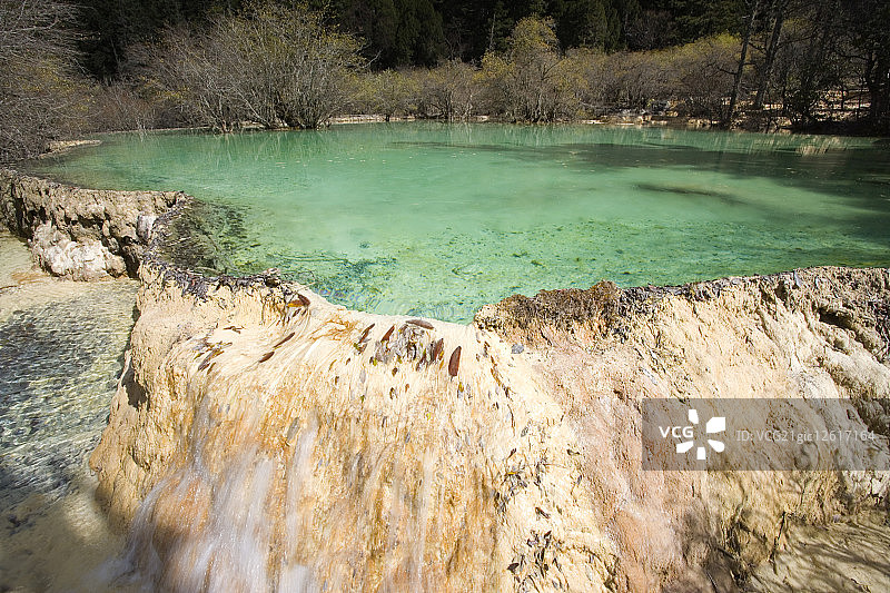 中国,四川省,阿坝藏族羌族自治州,阿坝州,松潘县,黄龙,盆景池,盆栽湖图片素材