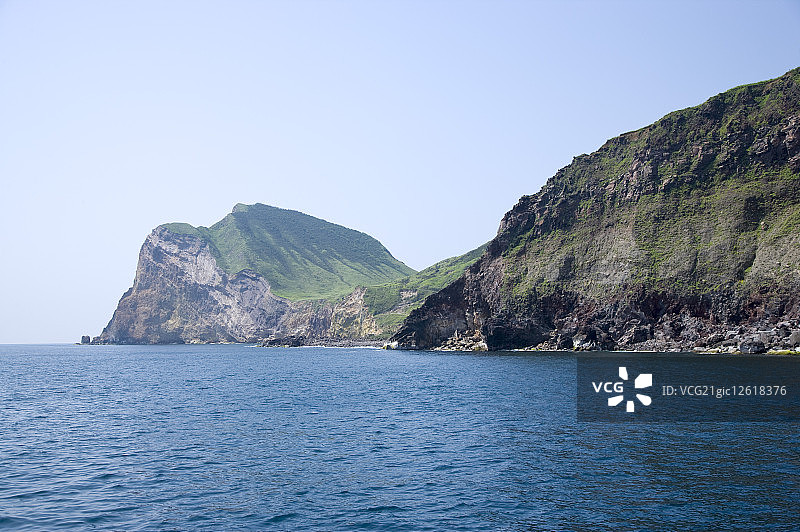 台湾,宜兰,龟山岛,龟头断臂图片素材