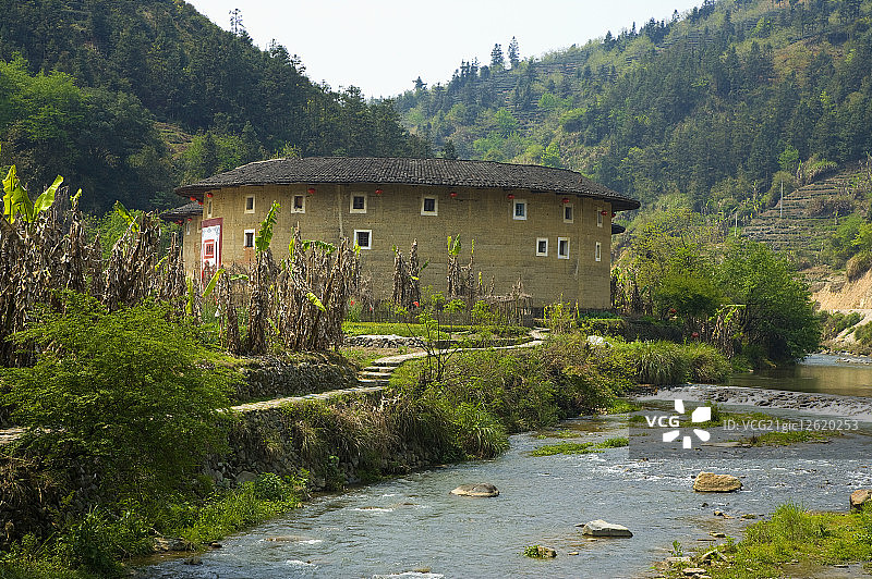 亚洲,中国,福建,南靖县,书洋镇,河坑村,河坑土楼群,图片素材