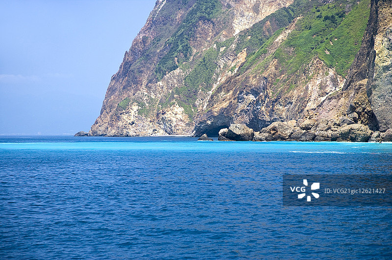 台湾,宜兰,龟山岛,海底温泉图片素材