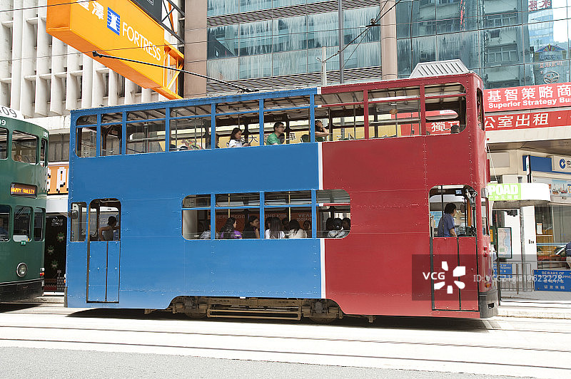 亚洲,香港,香港岛,街景,当当车,图片素材