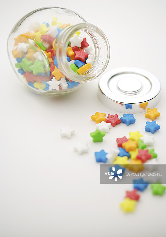 糖果罐和糖果,图片素材