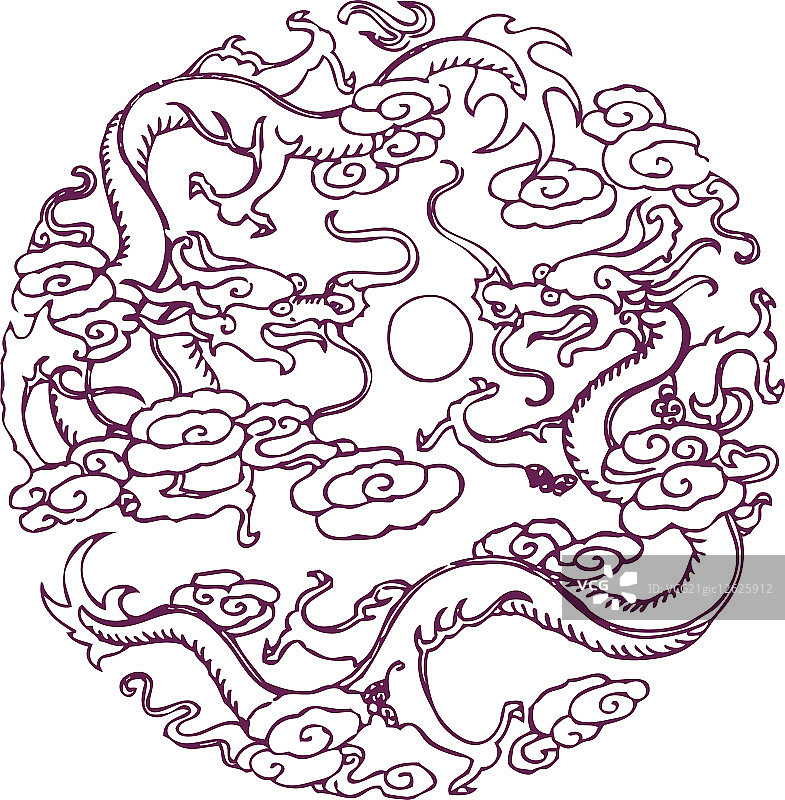 计算机绘图,花样,图案,龙,图片素材