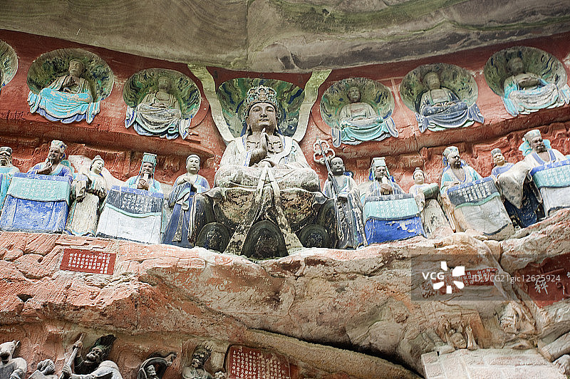 地狱变像,大足石刻,重庆,中国图片素材