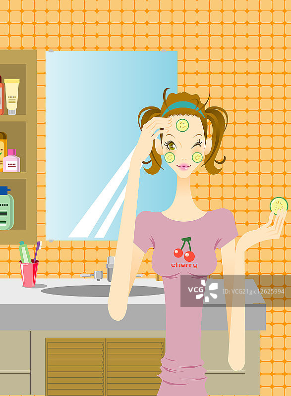 插画,只有女人,图片素材