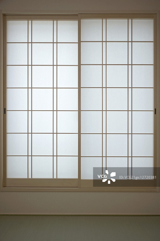 日式障子门帘图片素材