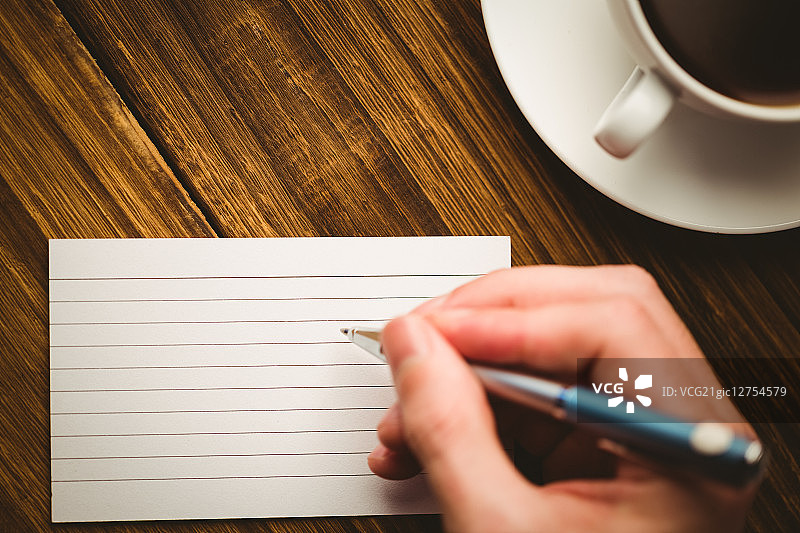 桌上书写抽认卡图片素材