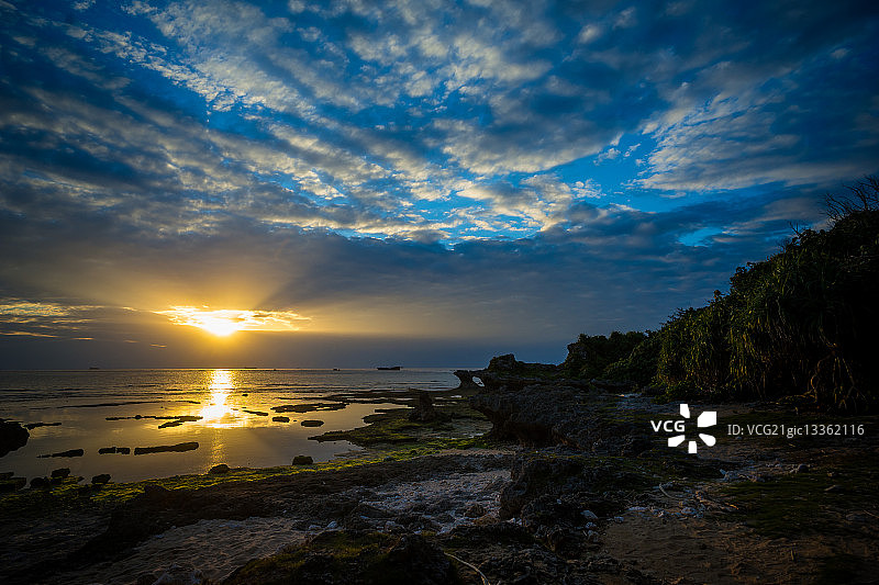 冲绳的日落图片素材