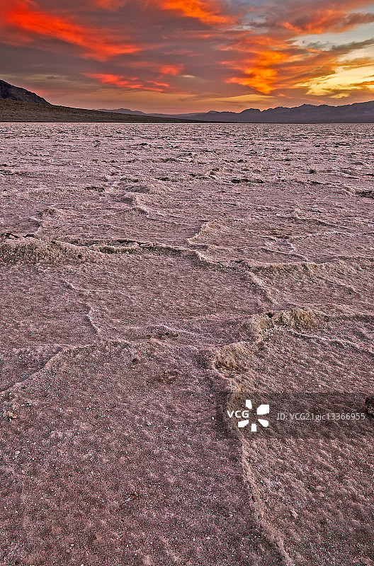 恶水盆地的日落图片素材