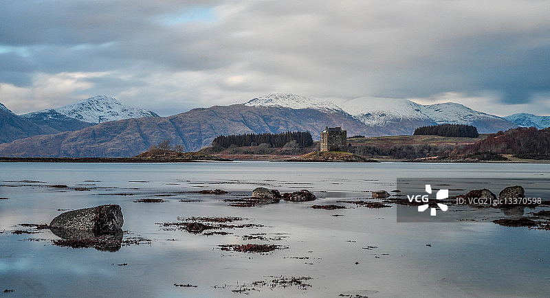 英国苏格兰阿盖尔湖畔城堡图片素材