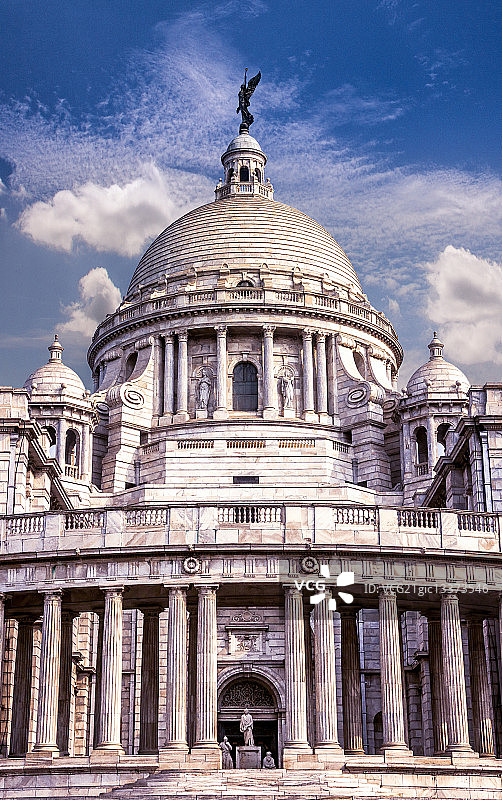 印度西孟加拉邦加尔各答的维多利亚纪念馆图片素材