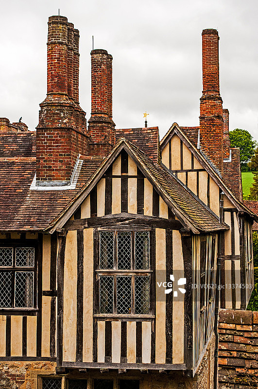 英国肯特郡艾厄姆莫特城堡特写图片素材