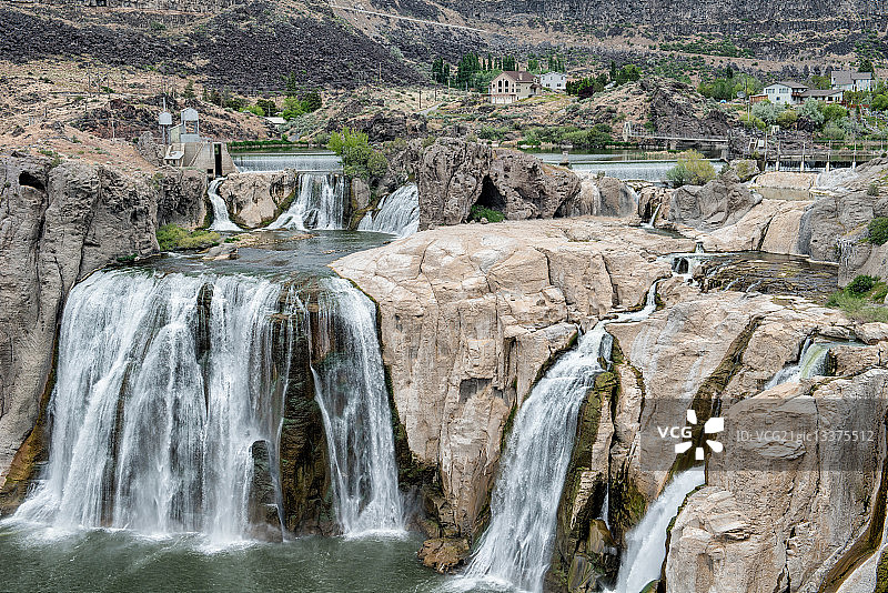 肖肖尼瀑布图片素材
