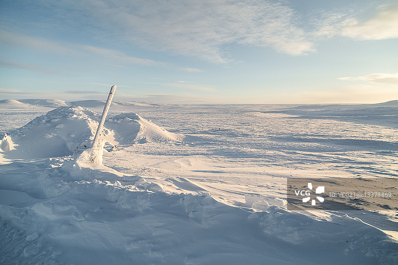 阳光明媚的雪景图片素材