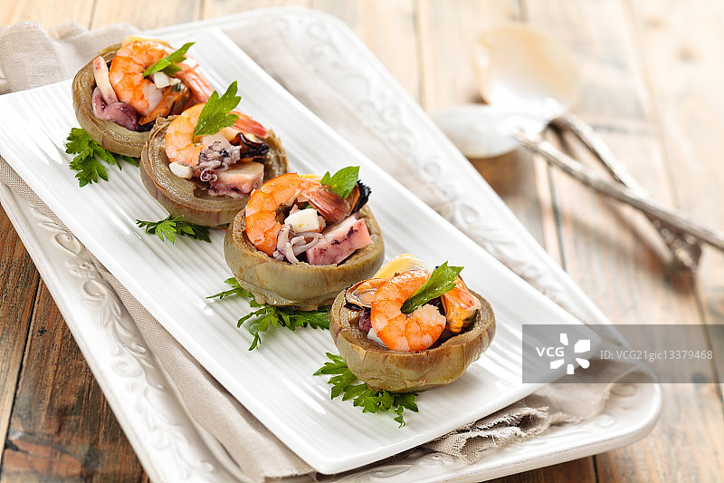 洋蓟心填充物图片素材