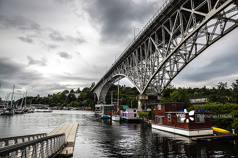 联合湖大桥图片素材