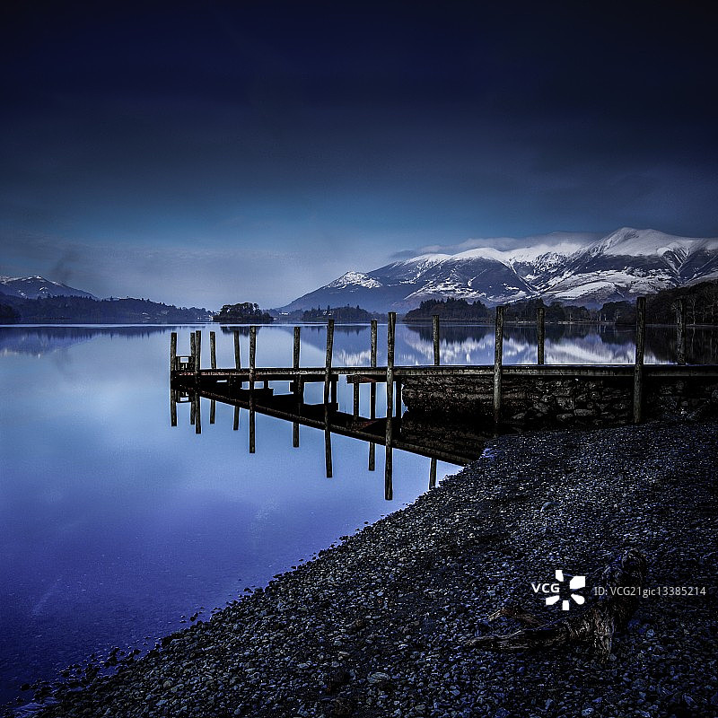 德温特湖，湖区，坎布里亚图片素材