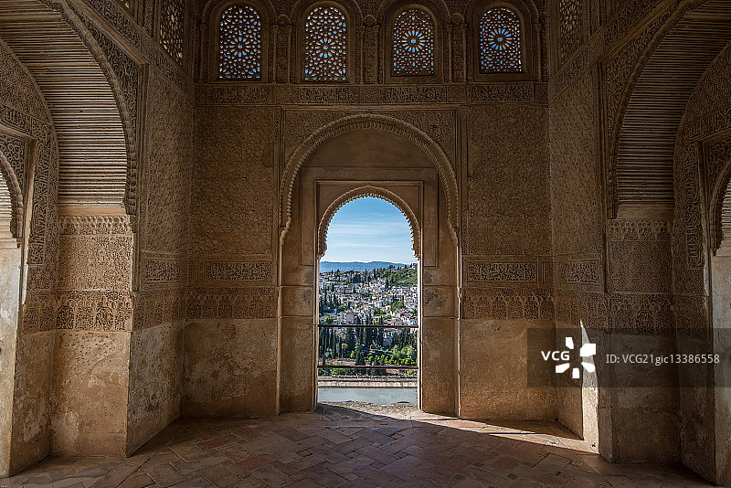 阿尔罕布拉宫景色图片素材