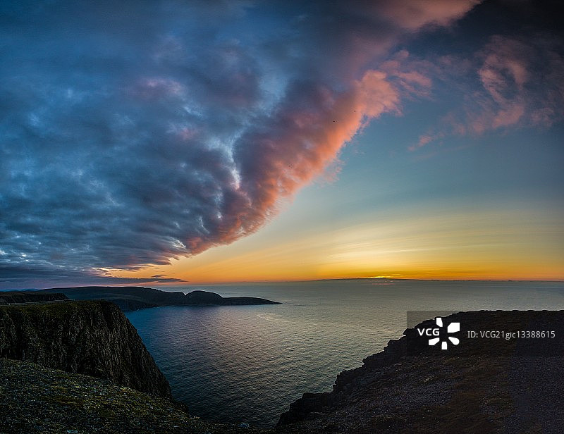 挪威马格勒亚日落图片素材