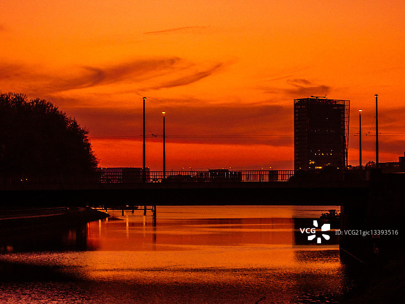 不来梅日落图片素材