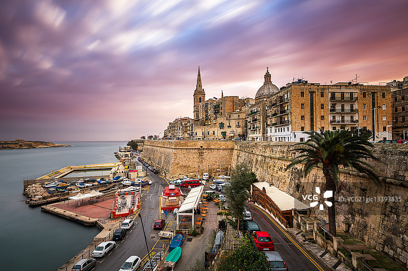 马耳他瓦莱塔天际线图片素材