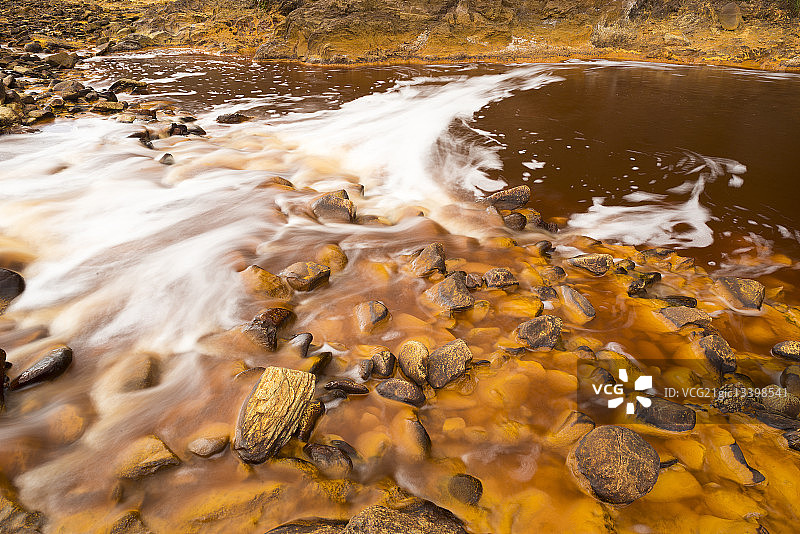 西班牙韦尔瓦省力拓明矾矿特写图片素材