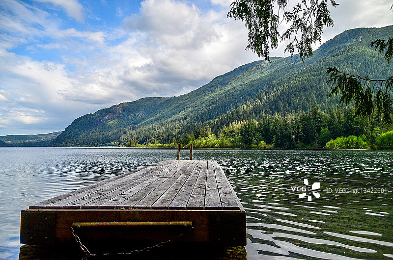 加拿大不列颠哥伦比亚省卡梅伦湖码头图片素材