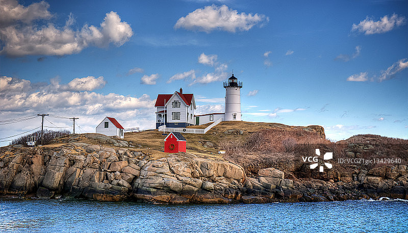 美国缅因州尼迪克角灯塔图片素材