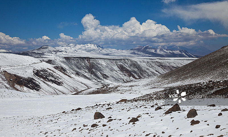 前往秘鲁科尔卡峡谷途中的风景图片素材