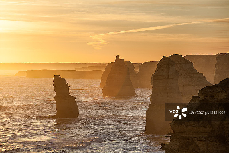 澳大利亚十二使徒岩岩层图片素材