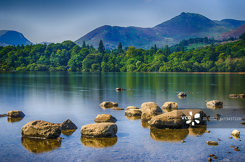 英国坎布里亚郡德温特湖图片素材