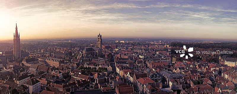 布鲁日钟楼全景图片素材