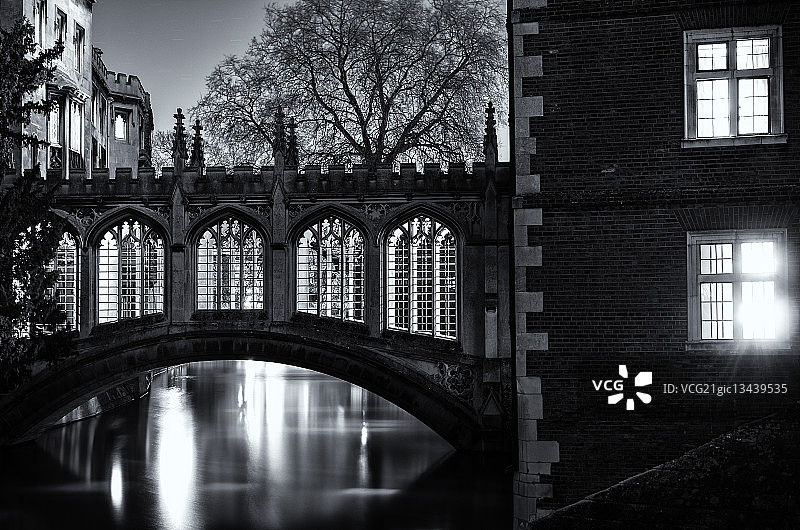 英国剑桥郡剑桥叹息桥图片素材