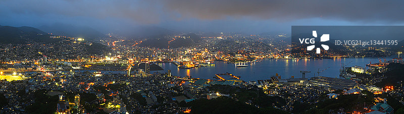 日本长崎市夜景图片素材