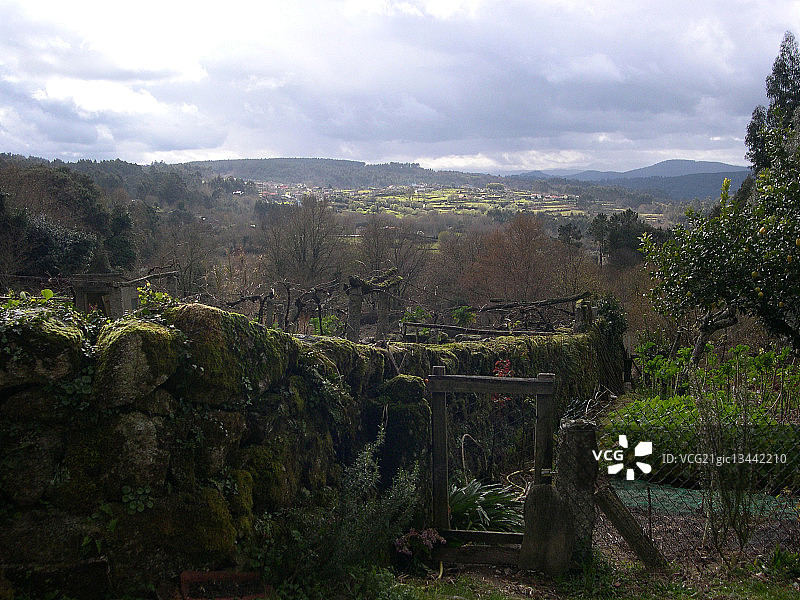 西班牙加利西亚蓬特韦德拉风景如画的花园图片素材