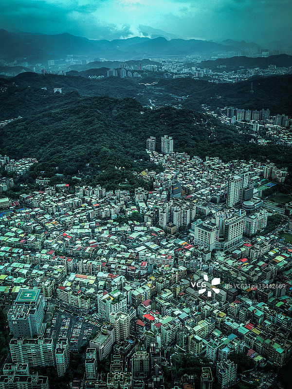 中国台湾台北航拍图片素材